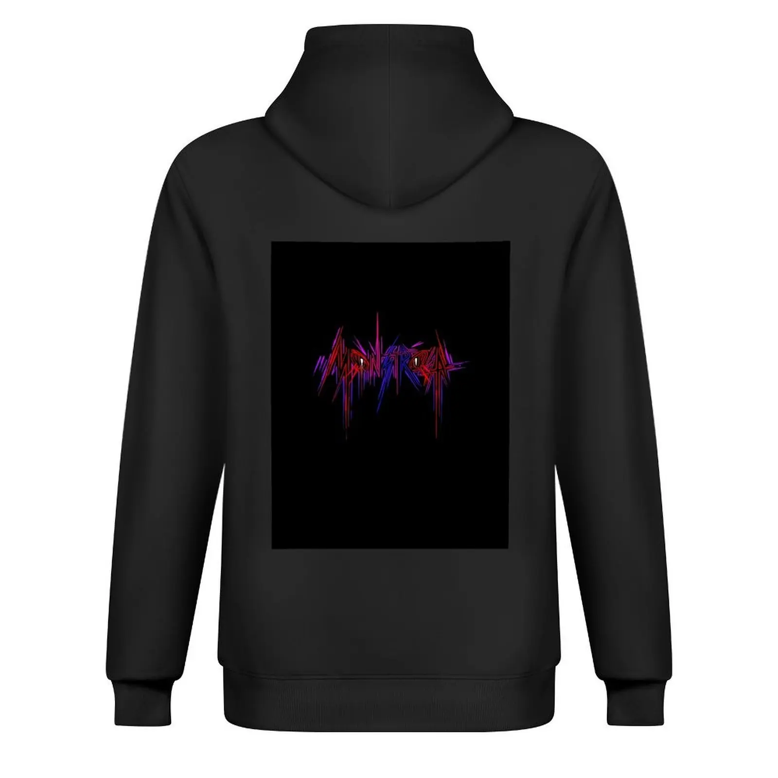 Monstrosa Metal Logo - Kolorowa bluza z kapturem męska odzież jesień odzież koreańska jesień odzież męska bluza graficzna