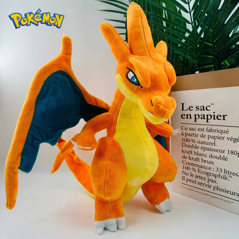 

40CM Pokémon Charizard Plushie Cartoon Anime Kawaii Peluche Comfortable Soft Doll Cushion Ornament Children's Toys Holiday Gift