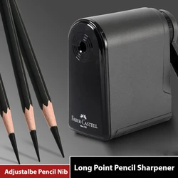 Faber Castell Artists Long Point Pencil Sharpener Manual Adjustable Points for Art Charcoal Pencils/Drawing/Sketching Pencils
