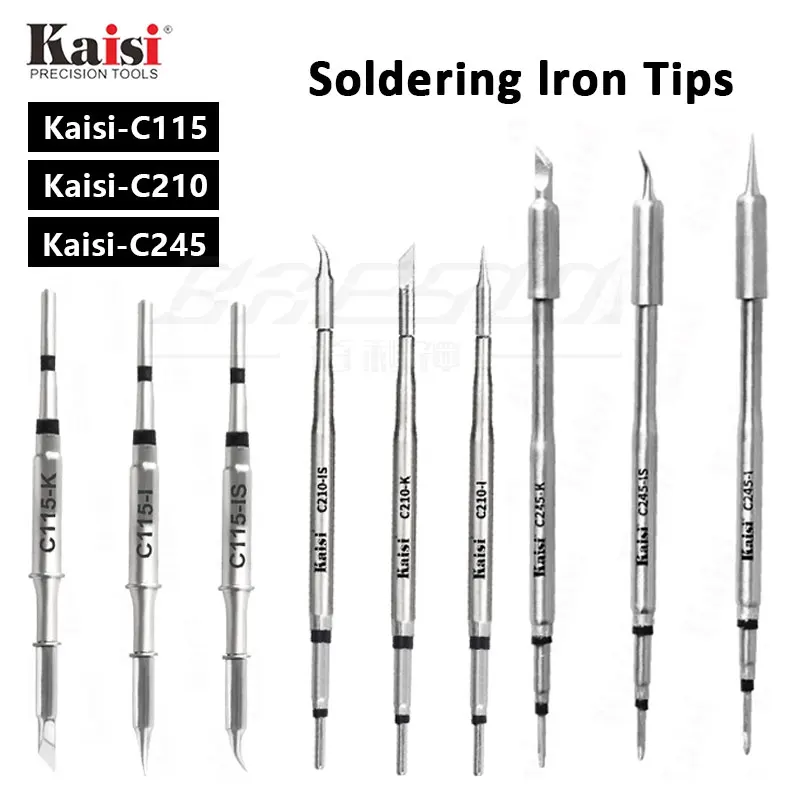 Kaisi C115 C210 C245 puntas de pistola para soldar sin plomo Compatible con Sugon Aifen Aixun Maant GVM Oss Sunshine mango de estación de soldadura