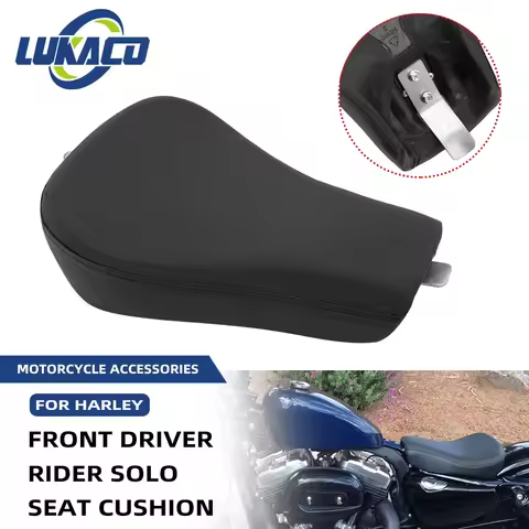 Front Driver Motorcycle Solo Seat Rider Seat Cushions Pad Black For Harley Sportster XL 72 48 1200 Iron 883 XL1200X 2010-2015