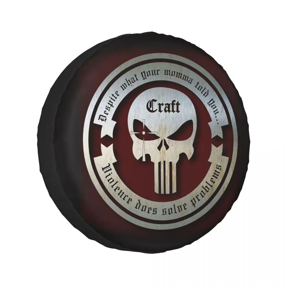 

Heavy Metal Skeleton Skull Punishers Spare Tire Cover for Jeep SUV RV 4WD Vehicle 4x4 Wheel Protector Covers 14" 15" 16" 17"