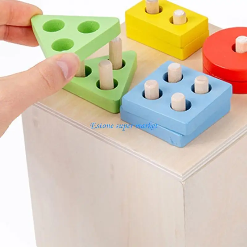 090B Hộp Đồng Xu Sáng Tạo Đồ Chơi Gỗ Cho Bé 1 2 3 Tuổi Trung Tâm Hoạt Động Giảng Dạy Pr