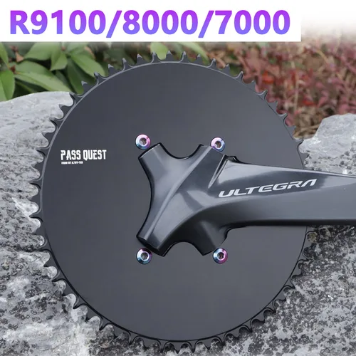 Imagen 1 del producto PASS QUEST 110 plato bcd para Shimano ULTEGRA r8000 dura ace R9100 105 r7000 placa de bicicleta de carretera ancha y estrecha disco único 54T