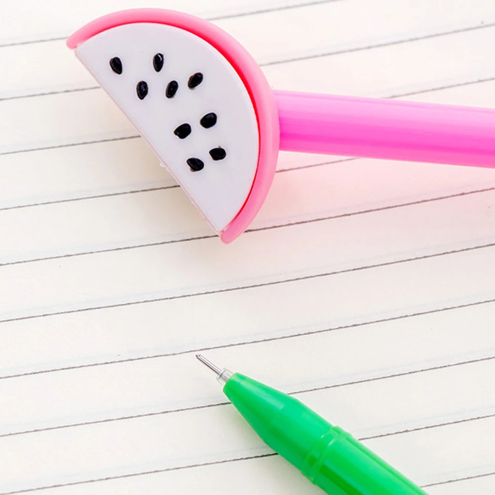 

12pcs Fruit Refill Neutral Pens Cartoon Stationery Student Writing Accessories Gel Pen Kids Office School Gifts