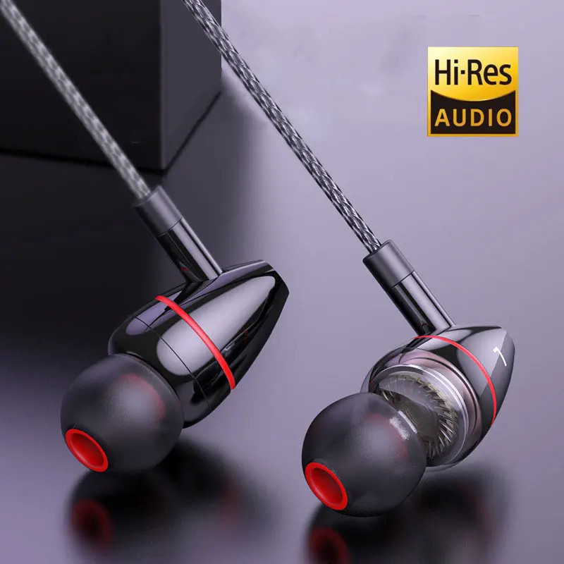 EARDECO Metal 3.5mm Headphones Wired Earphones Gaming Earbuds Sports Headset with Microphone for Phones Xiaomi Fone De Ouvido