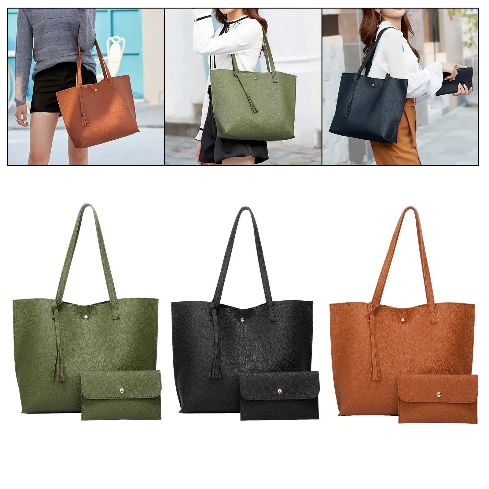 Handbags for Women, Ladies Handbag Tote Bag Soft PU Leather Large Capacity Womens Top Handle Shoulder Bag