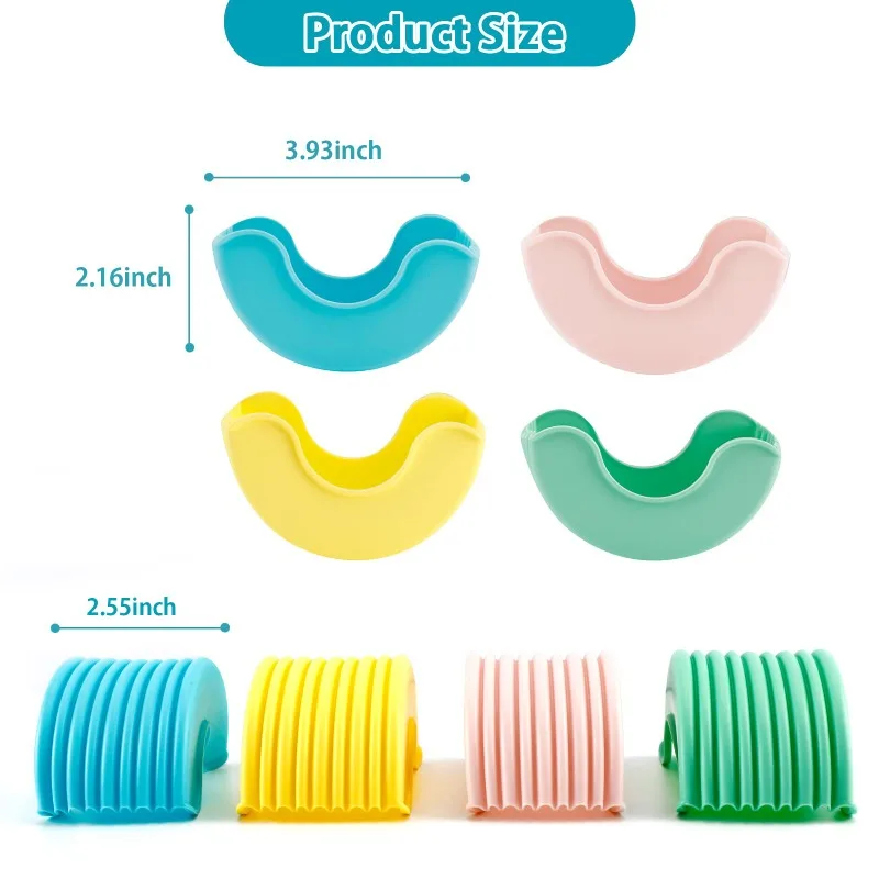 4Pcs Retractable Burger Fixed Box Adjustable Hamburger Holders Reusable Washable Retractable Hamburger Clip Silicone Rack Holder