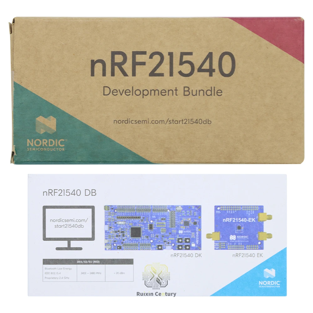 FOR Nordic NRF21540-DB Development Bundle Kit nRF21540 RF FEM 2.4GHz +21dBm +13dB RX Gain 2x Antenna for Range Extension