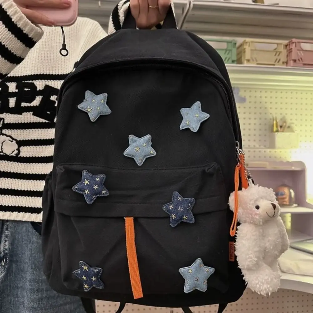 Japanese Cute Seven Five Pointed Star Backpack for College Students School Bag for Women High School Backpack