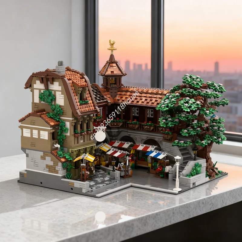 7301 قطعة MOC سوق المزارعين وحدات نموذج اللبنات لعبة العمارة لتقوم بها بنفسك هدية الكريسماس التعليم الإبداعي الطوب الاطفال #1
