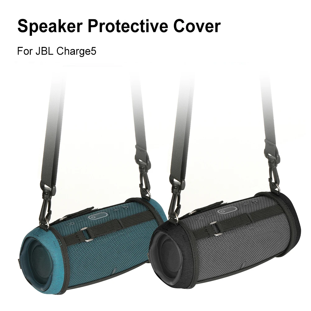 Voor JBL Charge 5 Cover met riem voor JBL Charge 5 Bluetooth-compatibele luidspreker Siliconen beschermhoes Beschermende huidhouder