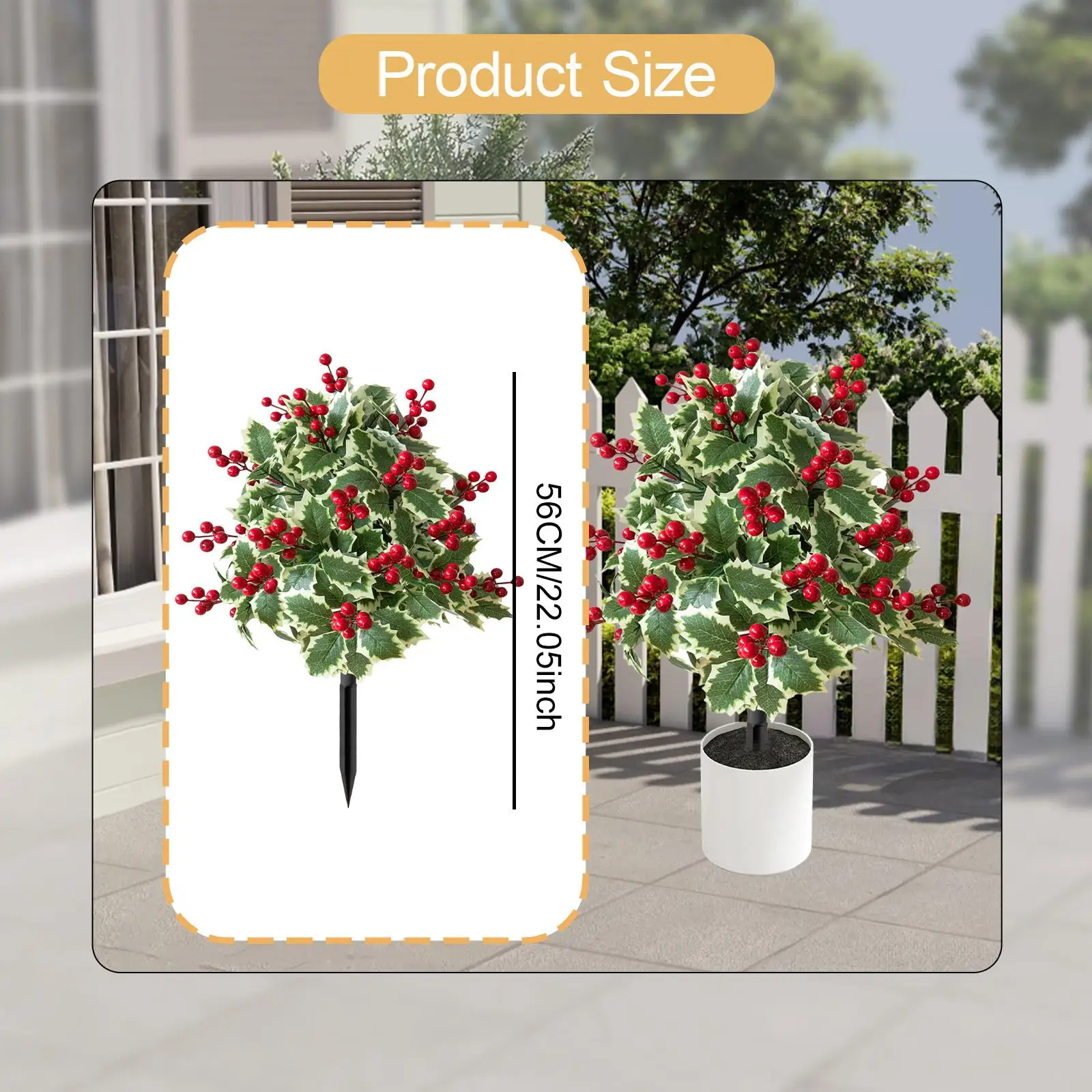 عيد الميلاد نبات التوت الأحمر حصة عيد الشكر ديكور للنباتات بوعاء ساحة