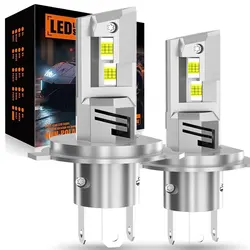 Ampoule de Sauna à LED 30000LM H4, 36 Pièces, Puces CSP, Lampe de Sauna de Voiture, Lampes à Diode existent 150W, Mini Canbus H4 LED Turbo 6500K Blanc 12V