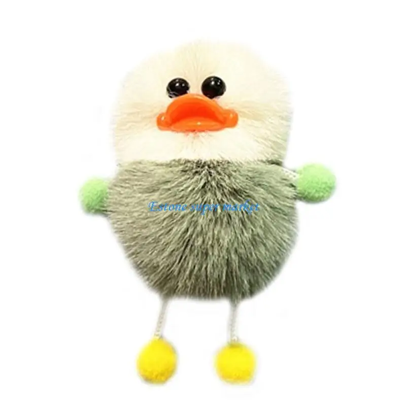 090B Mini Duck Plush Keychain Keyring Gift Carnival Prizes for Kid Schoolbag