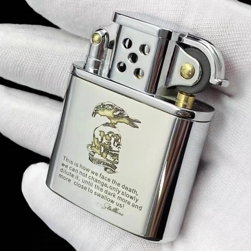 Zorro Z506 Bright Chrome Kerosine Lighter Fine Carved Pattern Windproof Metal Portable Cigarette Lighter Men's Gift Wholesale
