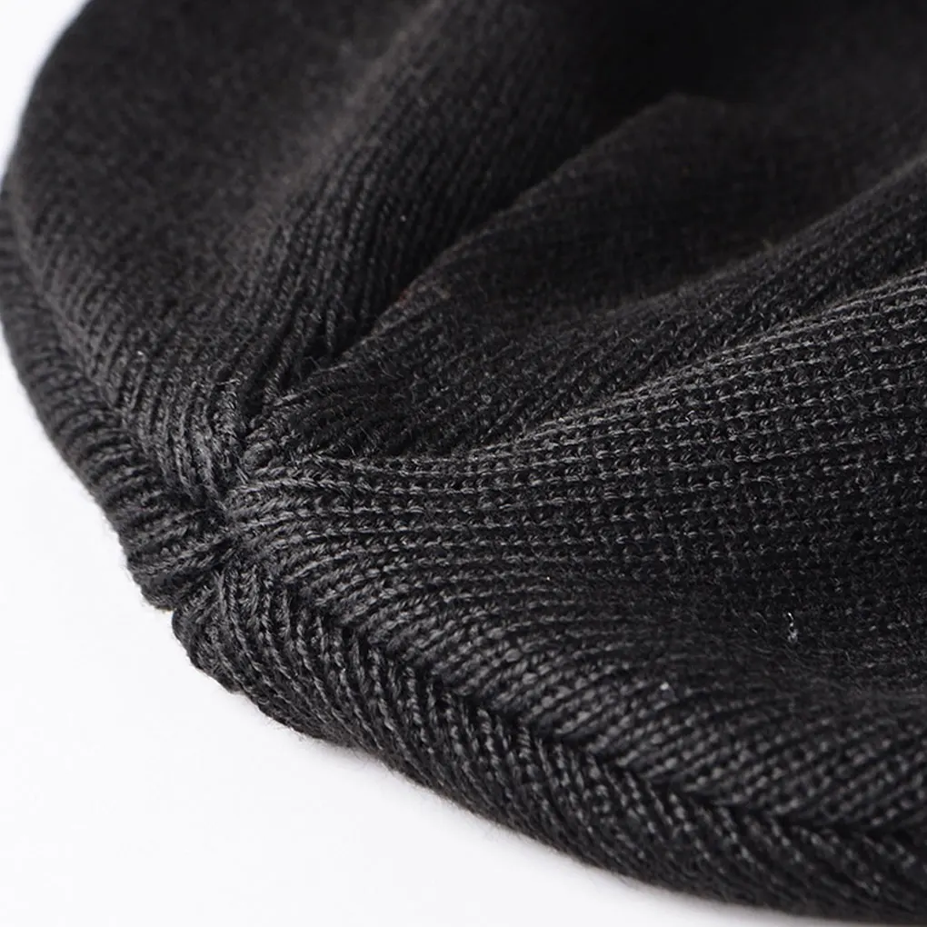 Reflective Knit Hat Safety Beanies Men Women High Visibility Beanie Neon Winter Caps Striped Fleece Lined Warm