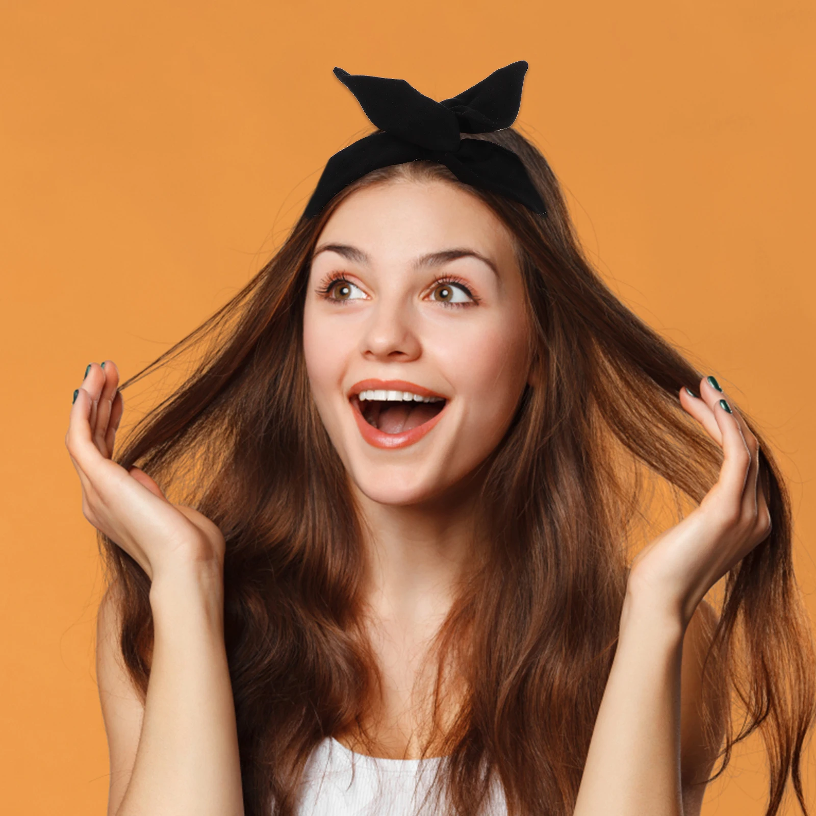 

4Pcs Bow Wire Headbands Scarf Hairbands Makeup Face Washing Turban Knotted Hair Accessories Women Scarf Headband