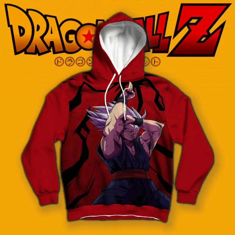 

Dragon Ball Hoodie, Fierce Character in Dynamic Pose Print, Unique Dark - Themed & High - Contrast Design, Must - Have for Fans