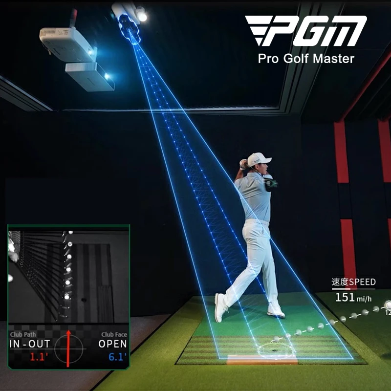 Q002-10 3D Driving Range Infrarot Induktion Golf Simulation Trainer Indoor Golf Simulator