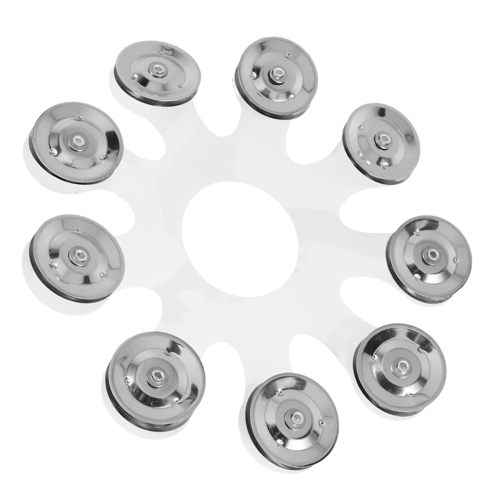 

Cymbal Bell Ching Ring for Tambourines Adult Percussion Bass Drum Hoop Steel Flashing Double Row Bell Drums Instrument Kit Mount