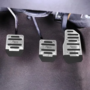 Pedal otomotif paduan aluminium tipe universal kopling akselerator rem modifikasi pedal paduan aluminium Aksesori bantalan anti selip 8 pedal simracing penjualan terbaik - №