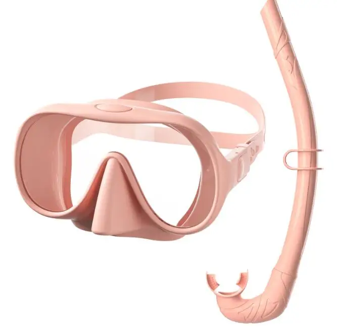 

New Trending Diving Mask and Snorkel Set Anti-Fog Dry Snorkeling Gear Professional Diving Mask for Adults Youthpromote sales