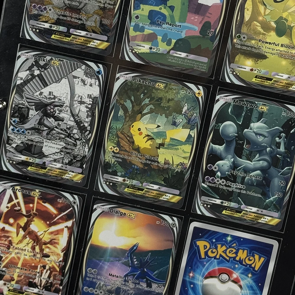 8 sztuk/zestaw Karty Kolekcjonerskie Anime Ptcg Mewtwo Arceus Giratina Palkia Dialga Wytłaczana Tekstura Karty Flash Trenerzy Angielskie Karty Prezent