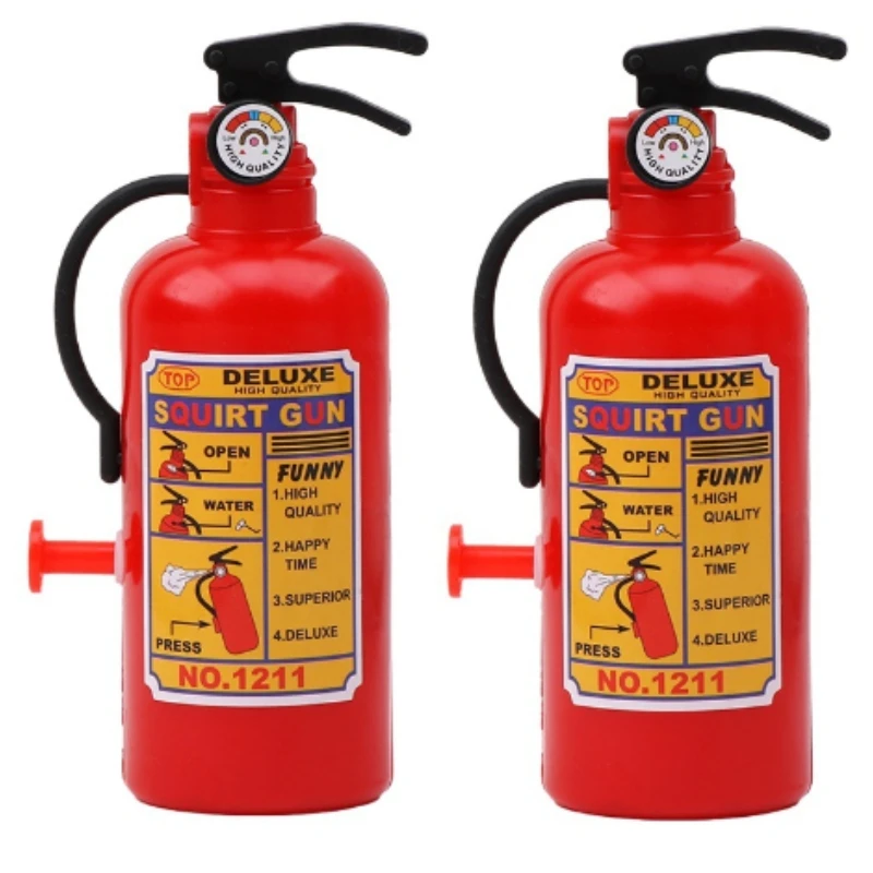 2 stücke lustige Mini-Feuerlöscher Spielzeug Wasser pistolen Spray Wasser Außen pool Strand Sommer Spielzeug Feuerwehr mann Eichhörnchen für Kinder Party