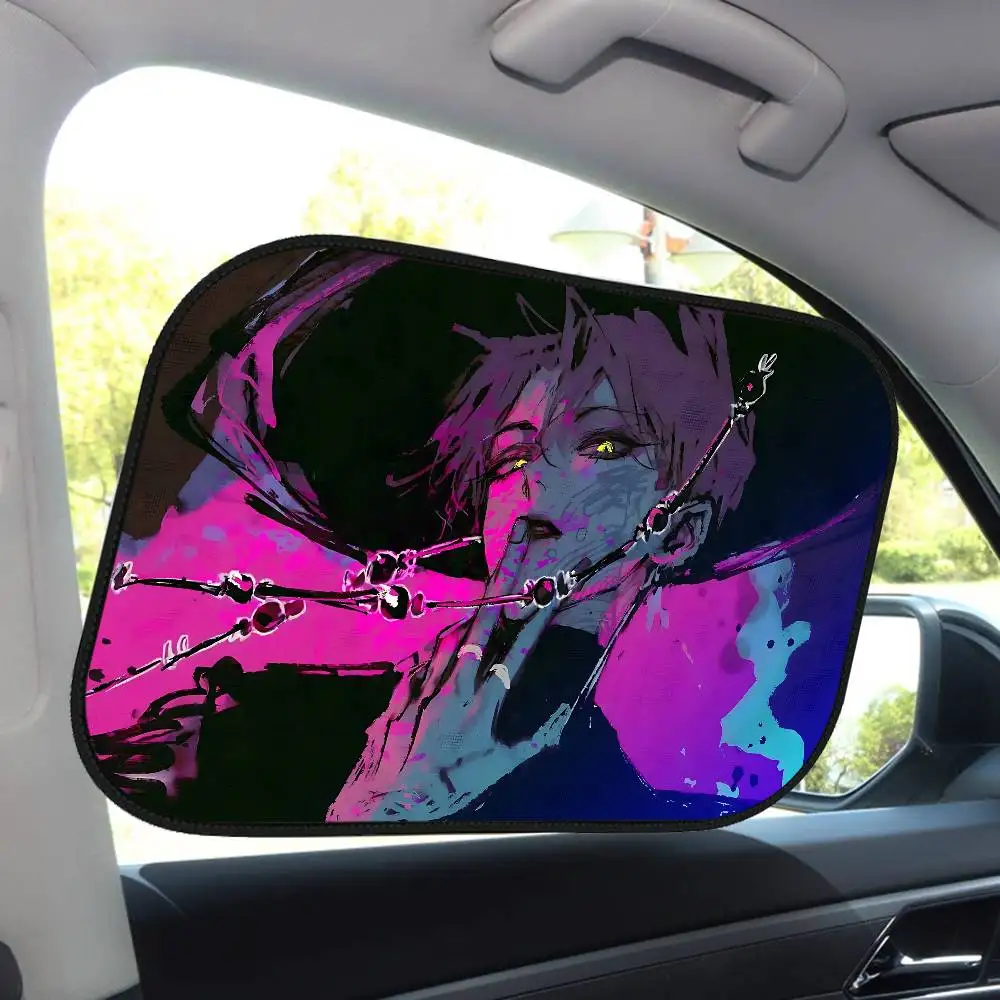 KPop شيطان الصيادين شخصية سيارة الشمس الظل الأشعة فوق البنفسجية حماية كهرباء الامتزاز نافذة السيارة ظلة للأطفال في الهواء الطلق واقية من الشمس