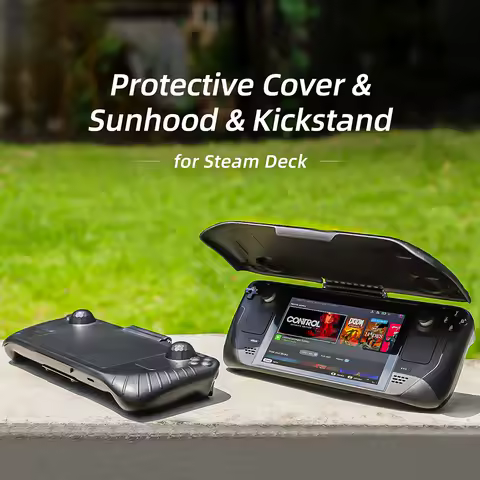 Protective Back Case with Support Stand Cooling Rear Housing Cover Non-scratch Gamepad Cover Shells for Steam Deck Accessories