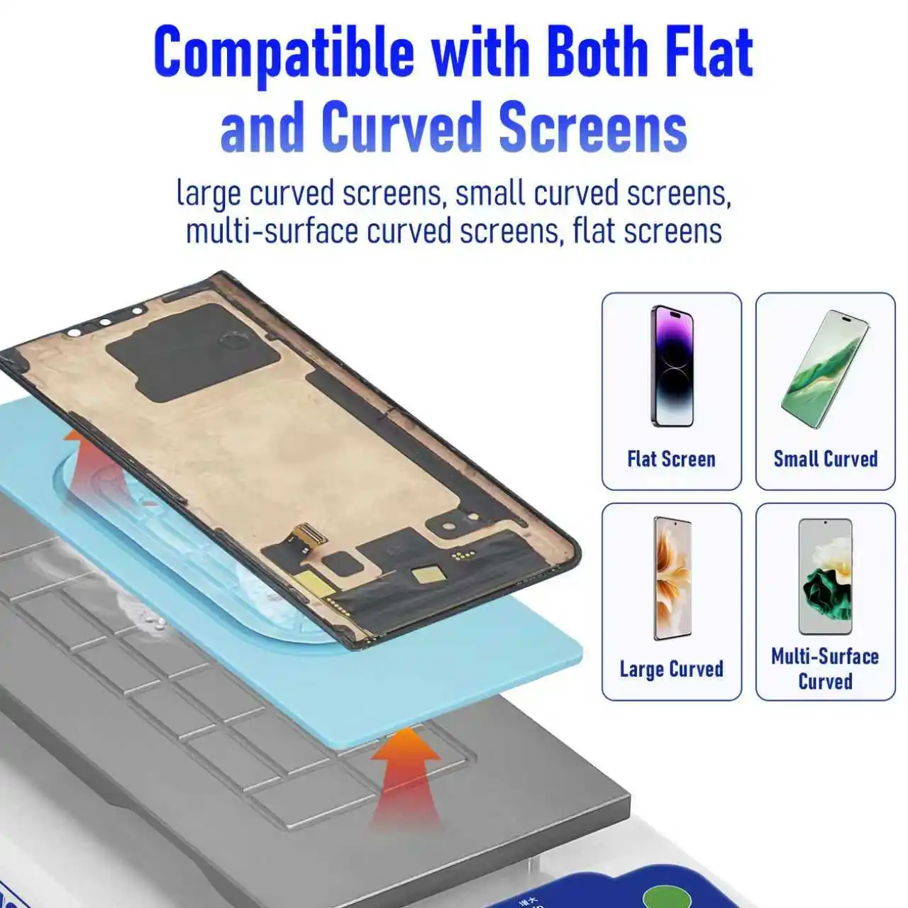 YYD-620PRO 7inch LCD Separator Touch Screen Separating Machine for Phone Curved Screen Glue Removal Repair Machine Tool
