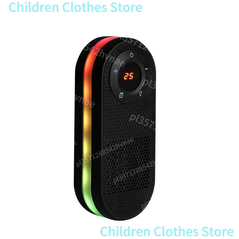 سخان سخان سطح المكتب المحمول مع شاشة LCD عن بعد تسخين سريع سخان مكتب موفر للطاقة للاستخدام المنزلي والمكتب قابس الاتحاد الأوروبي