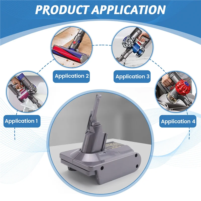 محول محول بطارية الأجزاء المنزلية لبطارية ليثيوم 18 فولت لأداة المكنسة الكهربائية من سلسلة دايسون V8