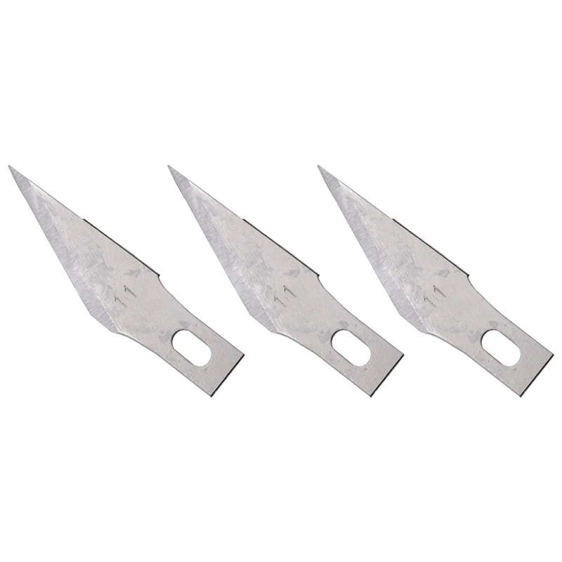 200PCS HOBBY ใบมีดใบมีดเหล็กหัตถกรรมมีดใบมีดสําหรับงานศิลปะ DIY ตัด