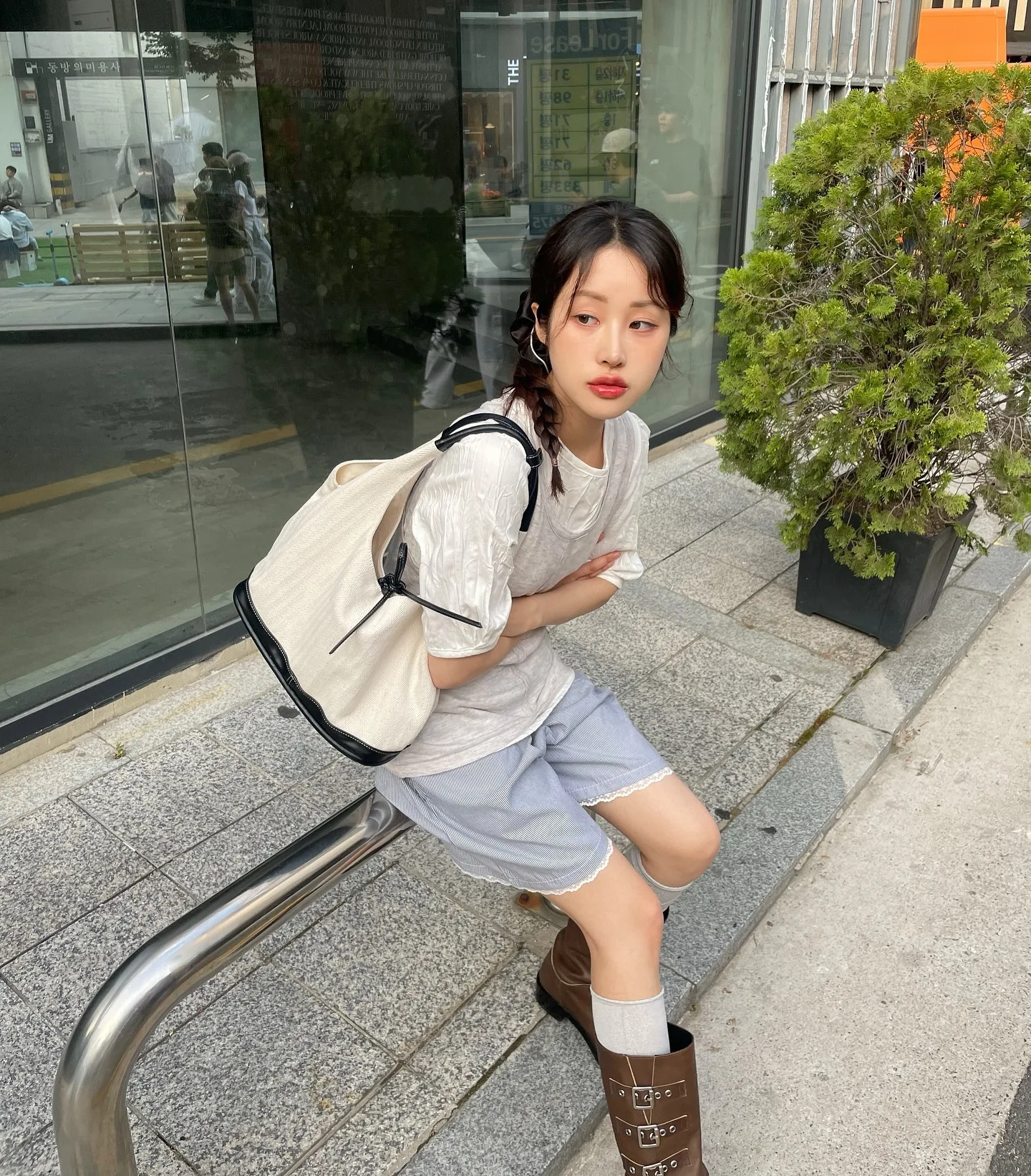 FIRMRANCH Retro Commuter Vest Design Large Capacity Women's Canvas One Shoulder Underarm Bag Trendy Three Size Book Tote Handbag image 6