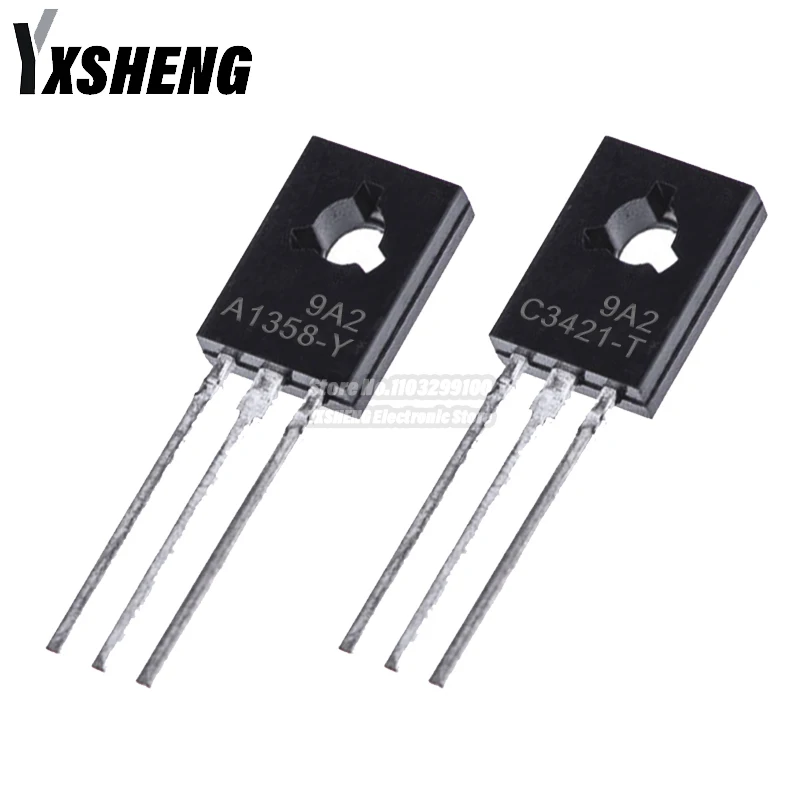 10PCS 2SA1358 2SC3421 (5PCS A1358 +5PCS C3421 ) 2SA1358-Y 2SC3421-Y TO-126