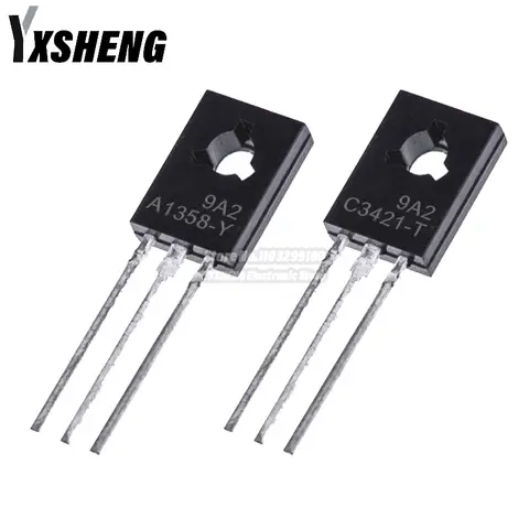 10 pièces 2SA1358 2SC3421 (5 pièces A1358 + 5 pièces C3421 ) 2SA1358-Y 2SC3421-Y TO-126