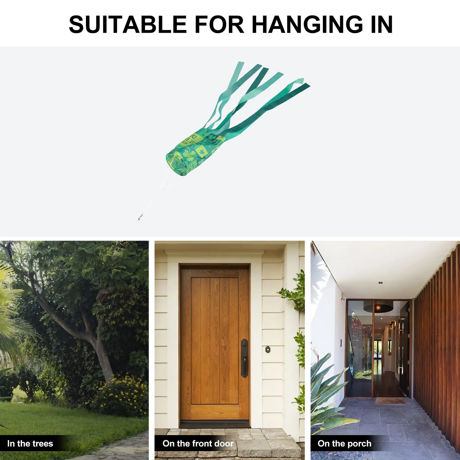 

Windsock Flag Saint Patrick'S Day Theme Durable Outdoor Garden Yard Decor Hanging Wind Direction Flag St. Patrick'S Day