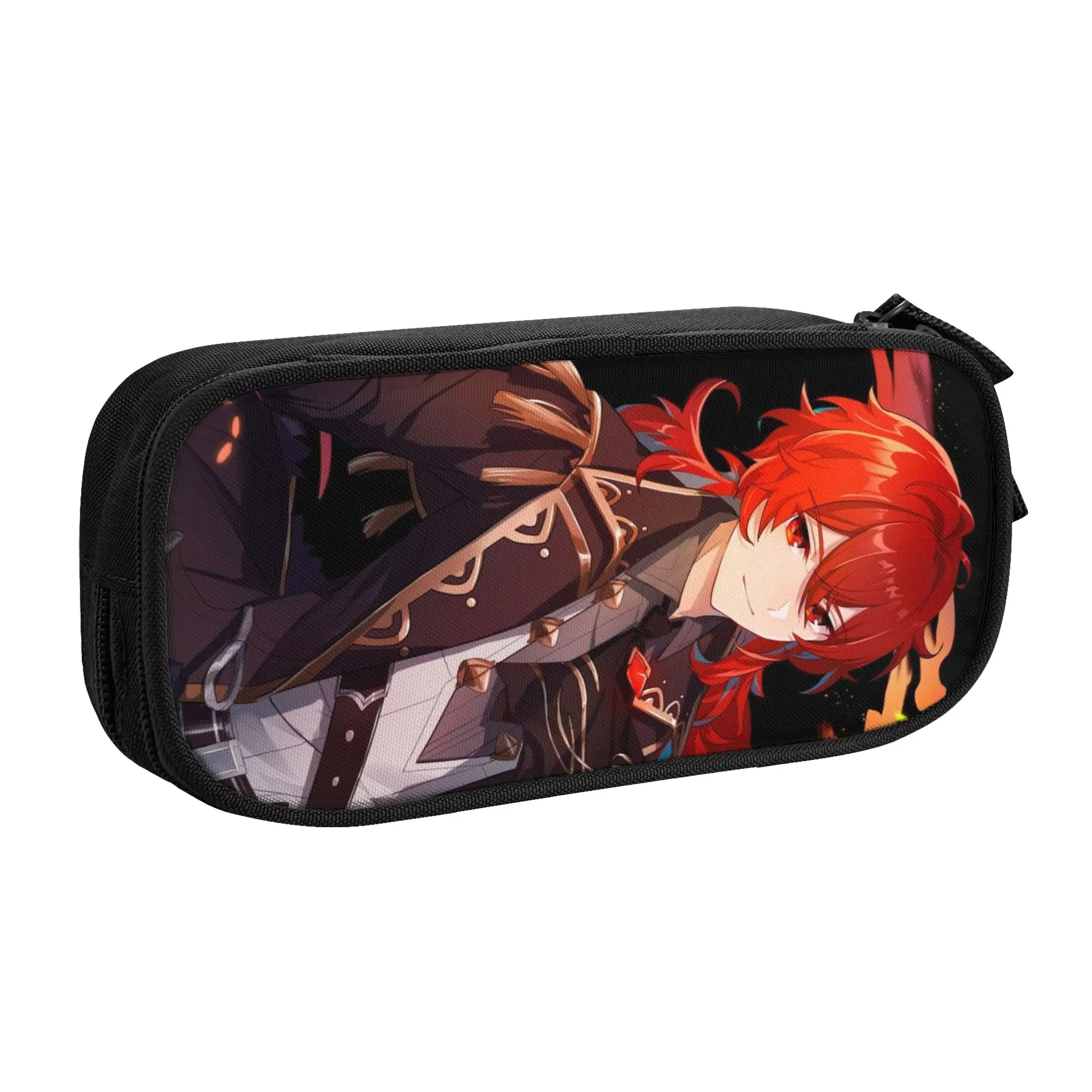 Anime Genshin Impact Kawaii Pencil Cases Boy Girl Large Storage Manga Kawaii  Pencil Pouch Students Stationery