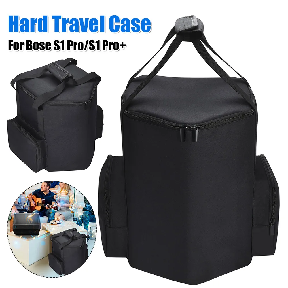 

Hard Travel Case Dual Zipper Carrying Storage Bag Fall Preventive Big Capacity Carrying Case for Bose S1 Pro Audio Microphone