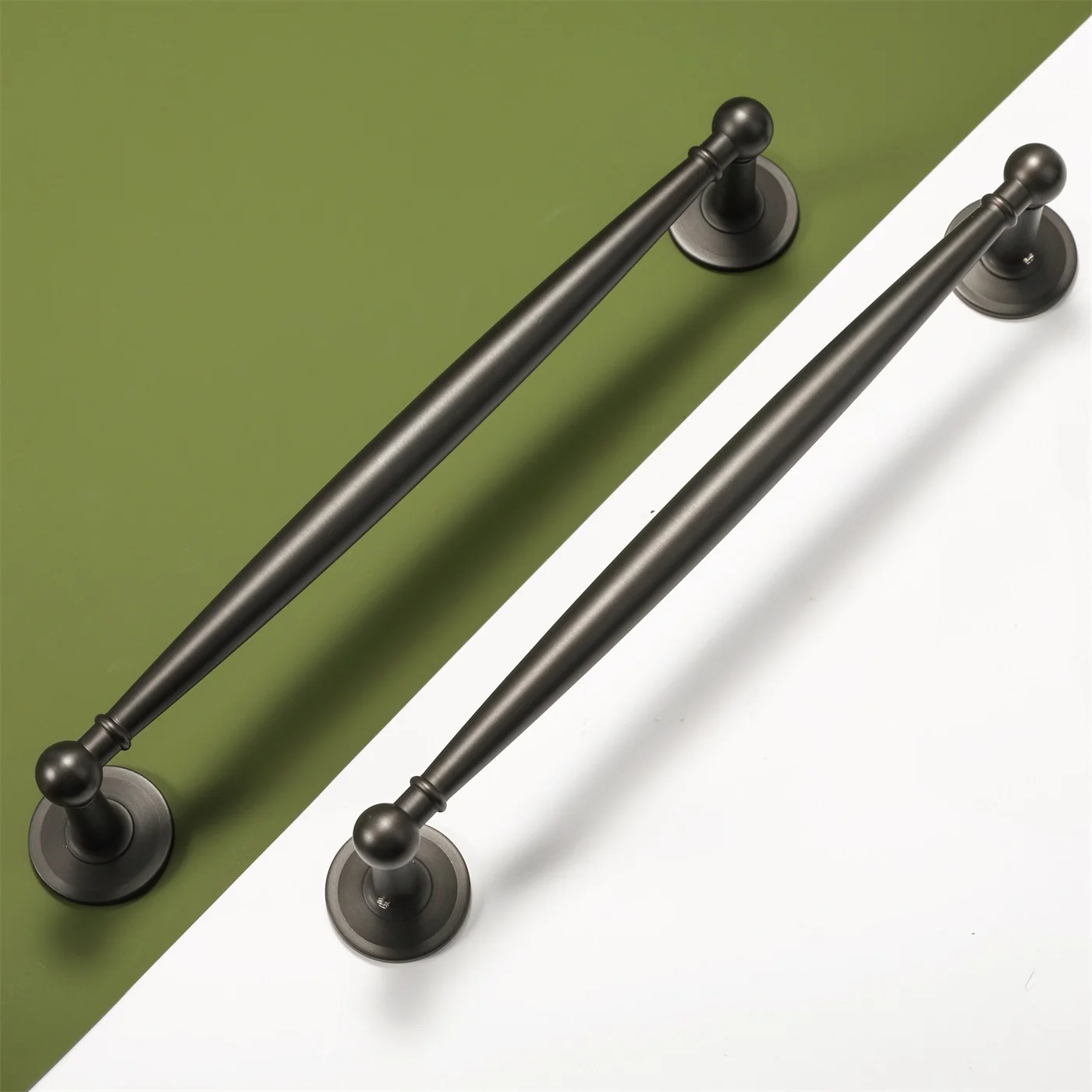 door entrance push-pull handle custom brass gold black two-color finish, suitable for front doors and electrical cabinets