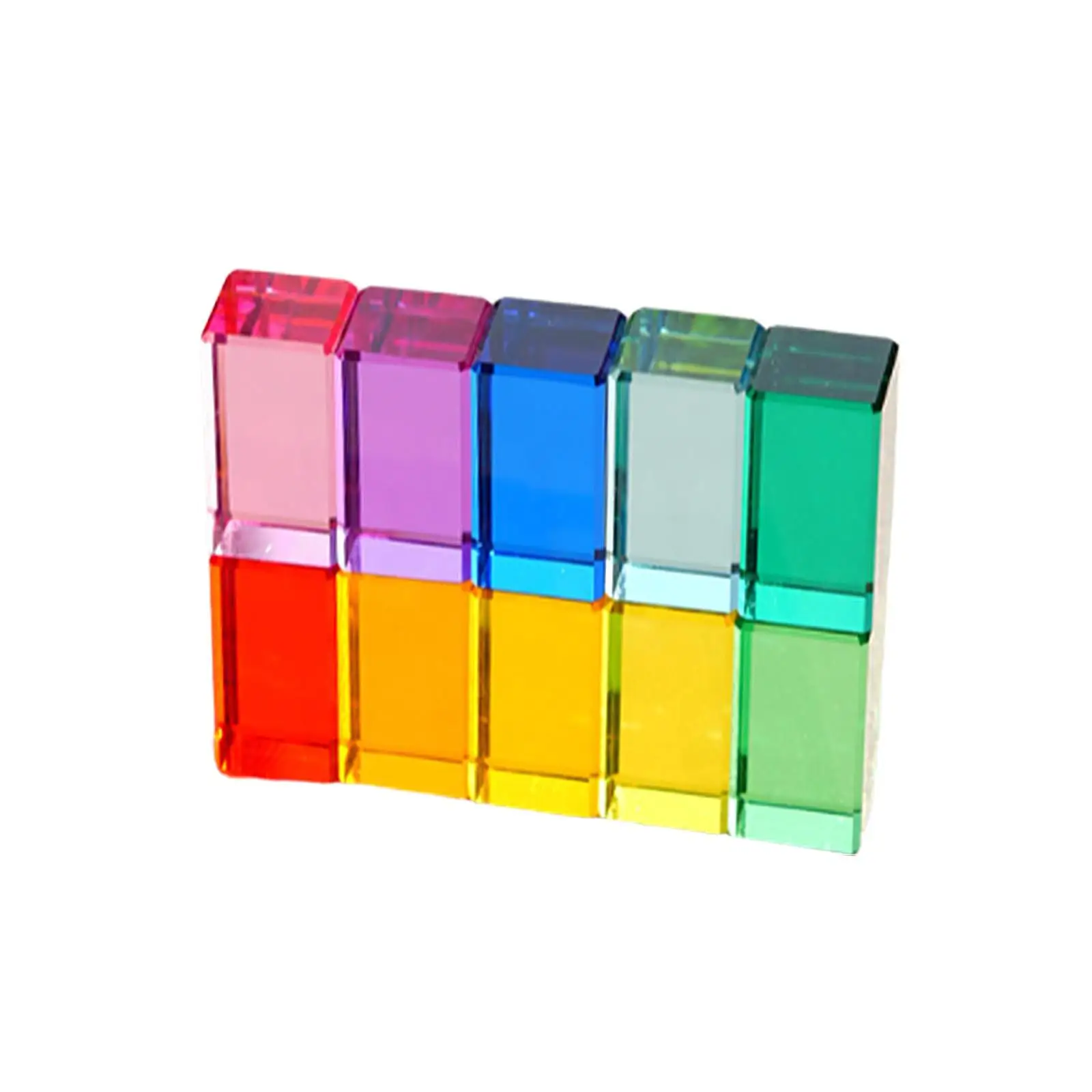 10x Rainbow Building Blocks Baby Learn Color Stacking Toy for Children