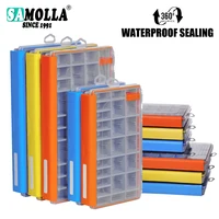 Caja de aparejos de pesca impermeable, accesorios de pesca de gran capacidad, caja de almacenamiento de herramientas, anzuelo, señuelo, caja de cebo falso, suministros de pesca