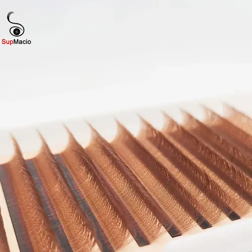 Imagen 2 del producto Supmacio 4D W forma de pestañas 0,07 D Curl 4d pestañas de trébol Natural Cilio 4D pestañas brasileñas artículos al por mayor para negocios