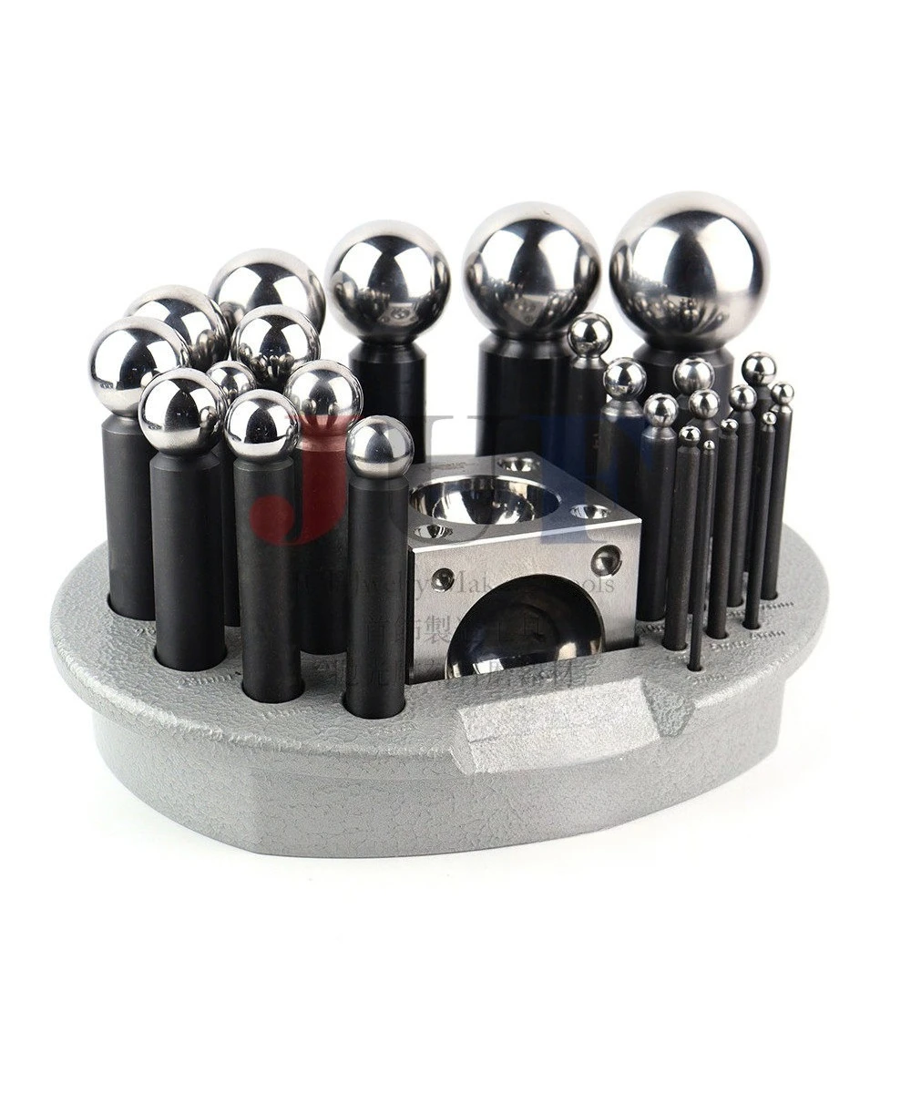 UK 24 Punch Nest Bead Set with Nest Iron, Jewelry Tools, Metal Molding