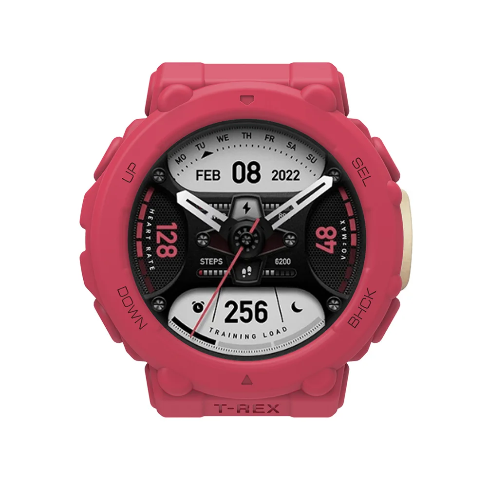 Silicone Cover For Huami Amazfit T-Rex 2 Hollow Protective Shell Super Light Soft Watch Decorative Case Replacement