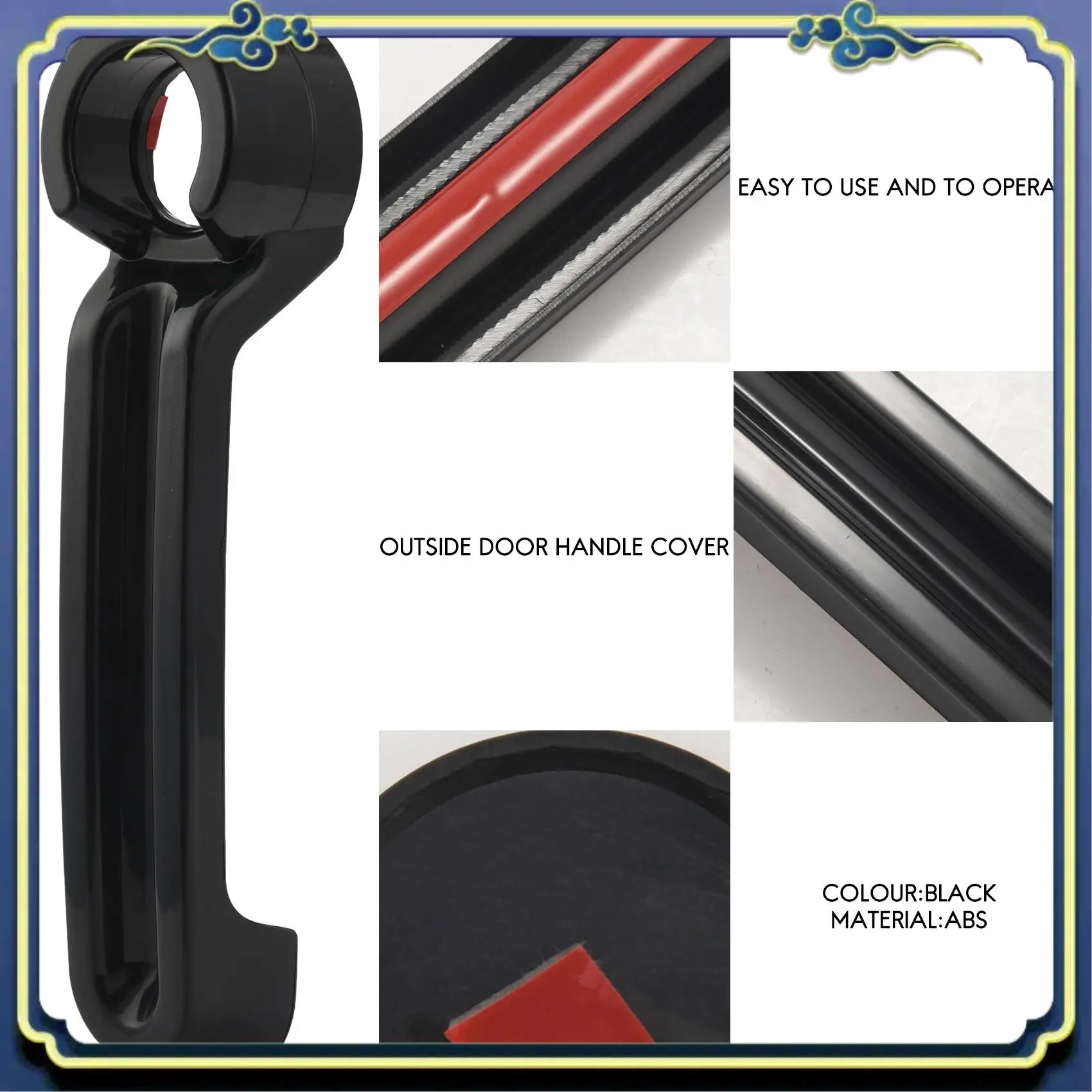 

AU16-наружная внешняя ручка двери и накладка на заднюю дверь для JEEP Wrangler JK 07-17 Liberty 08-12 Dodge Nitro 07-11 Black 4Dr