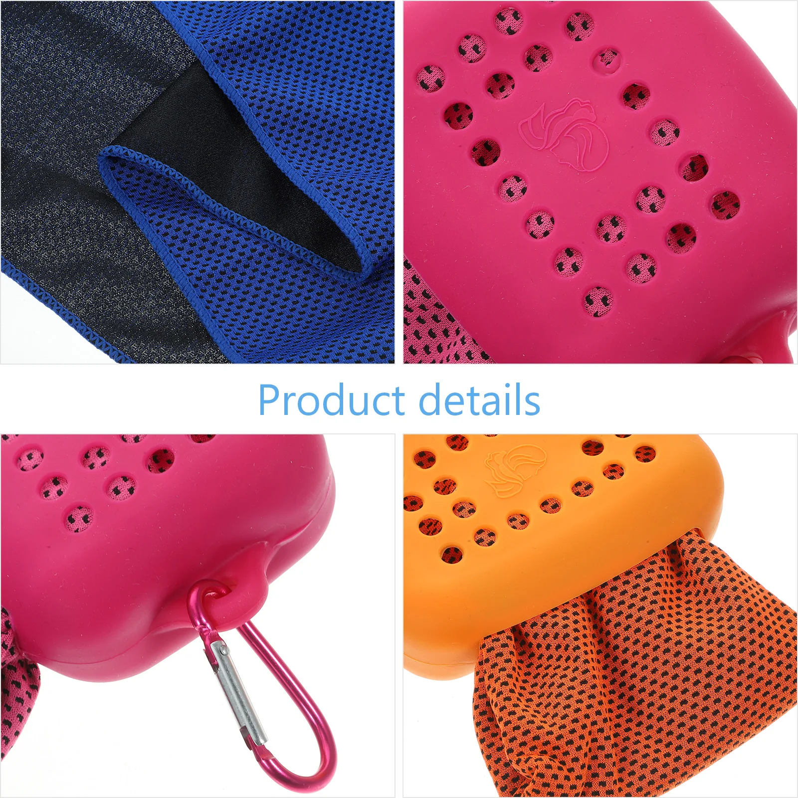 

4pcs Quick Drying Cooling Sweat Absorbing Washable Sports Gym Fitness Towel For Yoga Travel With Silicone Case Fast Drying
