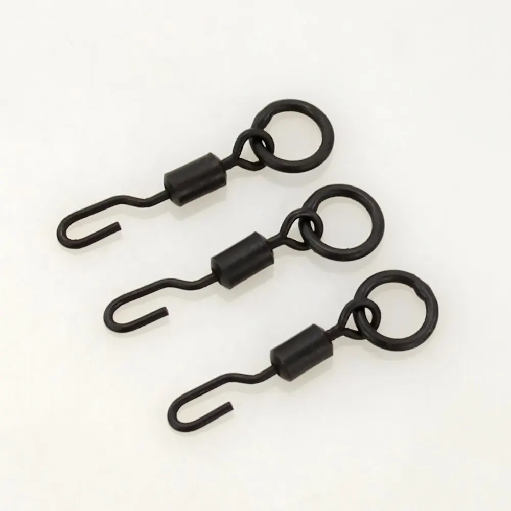Carp Fishing Swivels Snaps with Solid Ring Quick Change Fishing Hook Swivels Accessories Pack of 40 - view 3